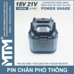 Pin chan pho thong 15cell 80A Led bao pin 2 ben mat truoc
