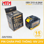 Pin chan pho thong 21V 15cell 3000mAh 5C Hukan chinh hang