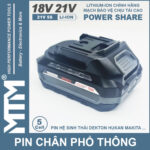 Pin chan pho thong 5cell 80A Led bao pin 2 ben gia re