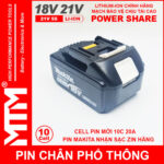 Pin chan pho thong makita 10cell 4Ah nhan sac zin chinh hang gia tot