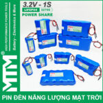 Pin den nang luong mat troi 3v cell pin sat Lifepo4 32700