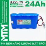 Pin den nang luong mat troi 3v2 24Ah 24000mAh cell pin sat Lifepo4 32700