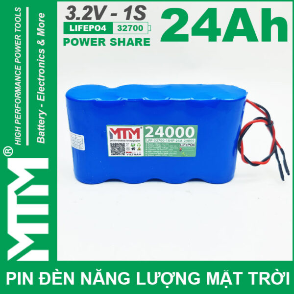 Pin den nang luong mat troi 3v2 24Ah 24000mAh cell pin sat Lifepo4 32700