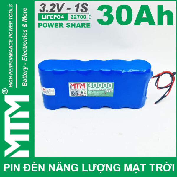 Pin den nang luong mat troi 3v2 30Ah 30000mAh cell pin sat Lifepo4 32700