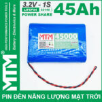 Pin den nang luong mat troi 3v2 45Ah 45000mAh cell pin sat Lifepo4 32140
