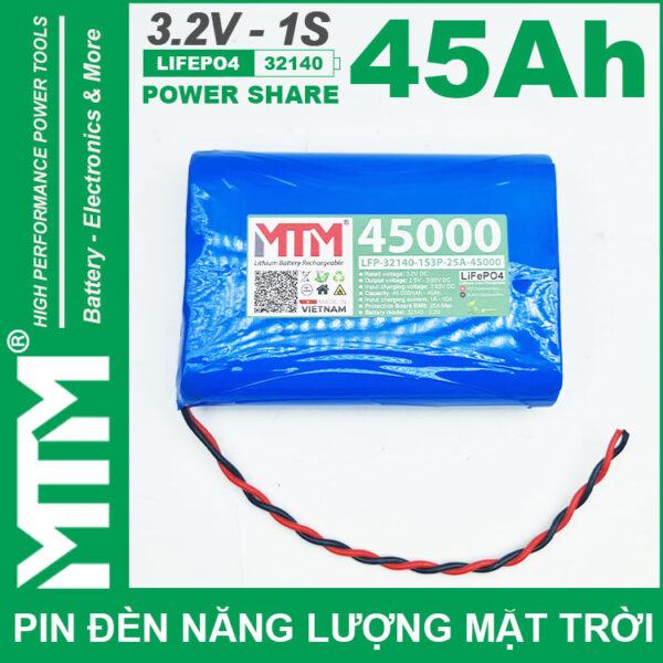 Pin den nang luong mat troi 3v2 45Ah 45000mAh cell pin sat Lifepo4 32140