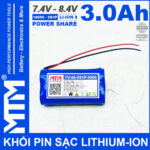 Pin lihtium ion 7v4 8v4 2S1P 3000mah khong jack