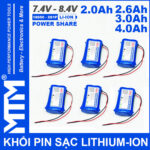 Pin lihtium ion 7v4 8v4 2S1P nhieu dung luong