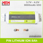 Pin lithiun ion 8000mah 65C