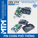 Pin makita 5 cell 10 cell 20 cell 80A co den bao pin dung cho may khoan may mai may siet den pin quat cell 21700 Lishen chinh hang
