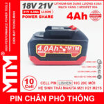 Pin makita chan pho thong 10 cell 4000mah LISHEN 80A chong soc gia re cao cap