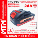 Pin makita chan pho thong 5 cell 2000mah LISHEN 80A chong soc