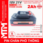 Pin makita chan pho thong 5 cell 2000mah LISHEN 80A chong soc gia re