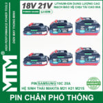 Pin makita chong soc 5cell 10 cell 15 cell 80A den bao pin 2 ben cell Samsung