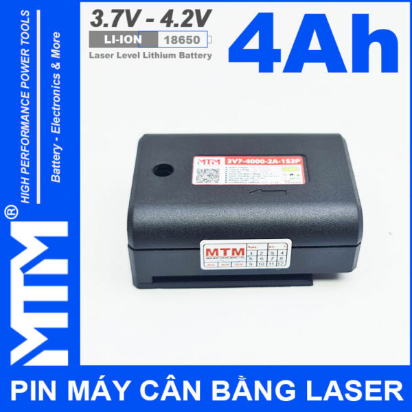 Pin may ban cot can bang laser 4Ah MTM ngang