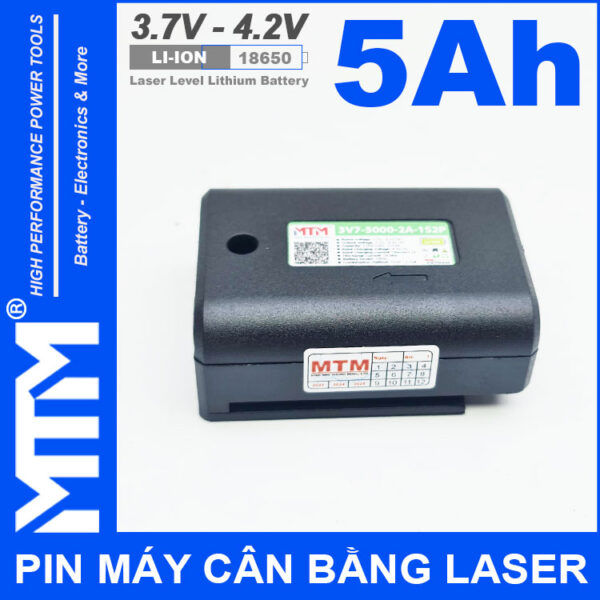 Pin may ban cot can bang laser 5Ah MTM ngang
