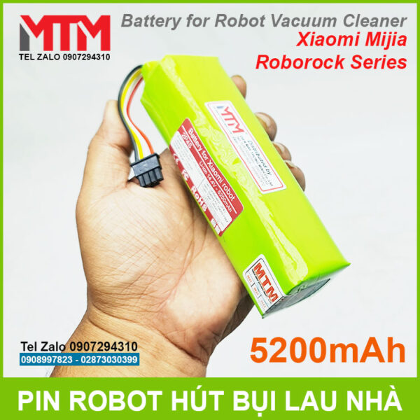 Pin may hut bui lau nha Xiaomi Robot Roborock S50 S51 S55 5200mah gia re
