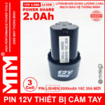 Pin may khoan 12v 2000mah khe B MTM cell lishen