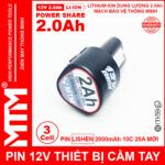Pin may khoan 12v 2000mah khe B MTM cell lishen 2000mah
