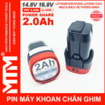 Pin may khoan chan ghim 16v8 2ah 4cell Lishen MTM chinh hang