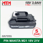 Pin may khoan makita 18v 21V 5cell 3Ah