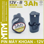 Pin may khoan van vit thiet bi 12v 3000mah khe B MTM