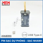 Pin sac du phong 4 cell 16000mah sac nhanh QC PD cao cap