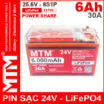 Pin sat LiFePo4 24V 8S 6Ah 30A MTM chong nuoc 1
