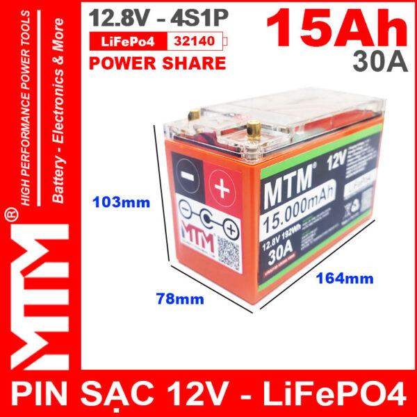 Pin sat LiFePo4 24V 8S 6Ah 30A MTM kich thuoc