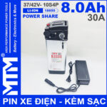 Pin xe dien 37V 42V 8000mAh 30A leb bao pin