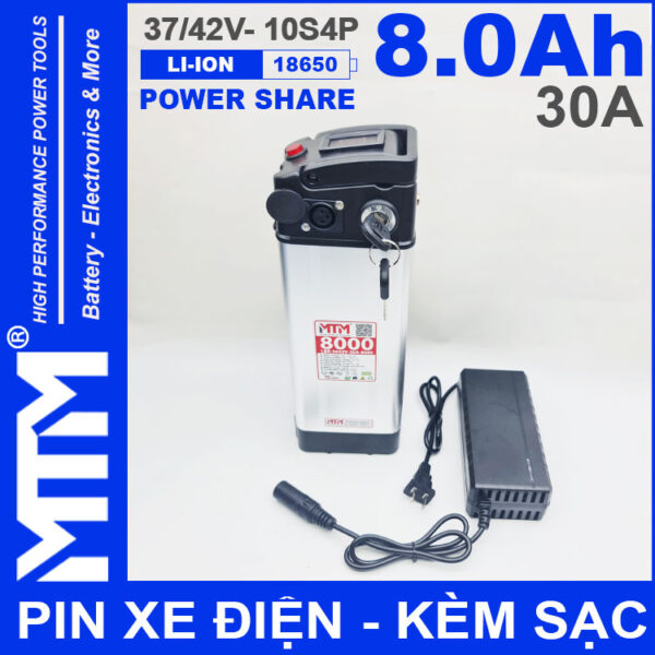 Pin xe dien 37V 42V 8000mAh 30A leb bao pin