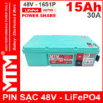 Pin xe dien LiFePo4 V 16S 15Ah 30A MTM