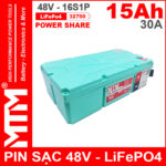 Pin xe dien LiFePo4 V 16S 15Ah 30A MTM gia re