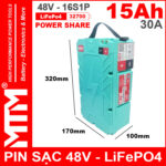 Pin xe dien LiFePo4 V 16S 15Ah 30A MTM kich thuoc