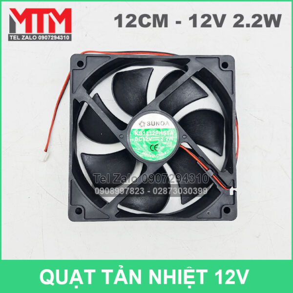Quat tan nhiet 12cm 12v