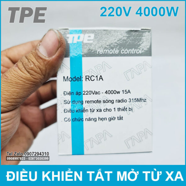 Remote control TPE 220V 4000W 15A