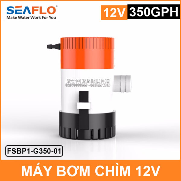 SEAFLO Bom Nuoc 12 V 350 GPH may bom chim thuyen cano nuoc ngap
