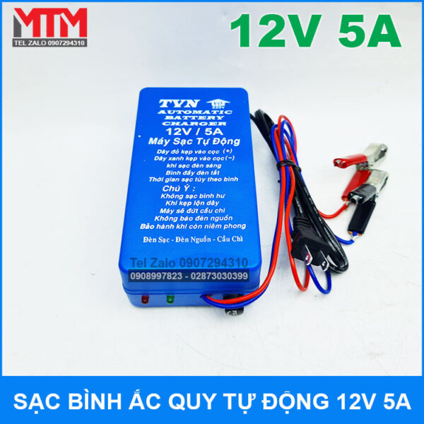 Sac binh ac quy tu dong 12V 5A TVN