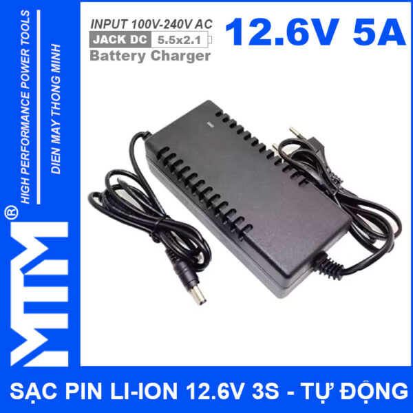 Sac pin Li ion 12V6 3S 5A co quat Charger 12V Lithium Iron Phosphate Battery