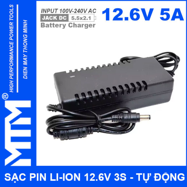 Sac pin Li ion 12V6 3S 5A co quat Charger 12V Lithium Iron Phosphate Battery gia re