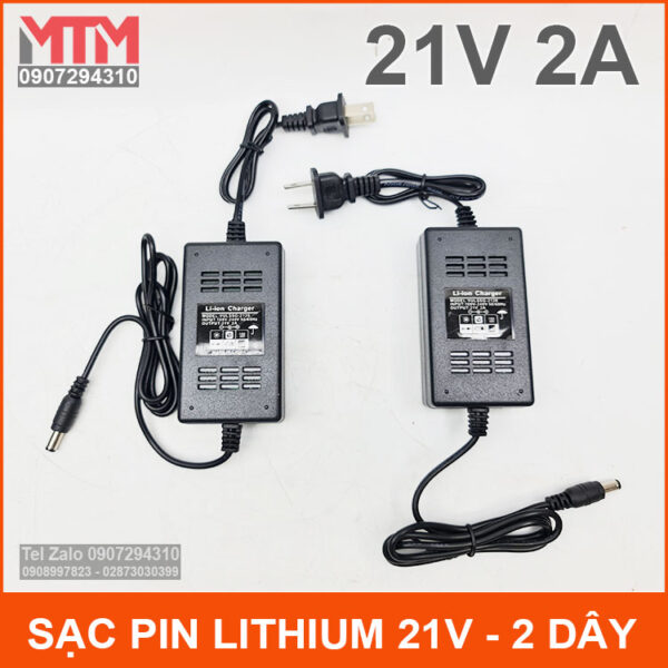 Sac pin may khoan thiet bi cam tay 21v 2A 2 day