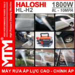 Su dung may rua xe gia dinh mini ap luc cao 220V 1800W 8L 10Mpa Haloshi HL H2 loi dong chinh ap