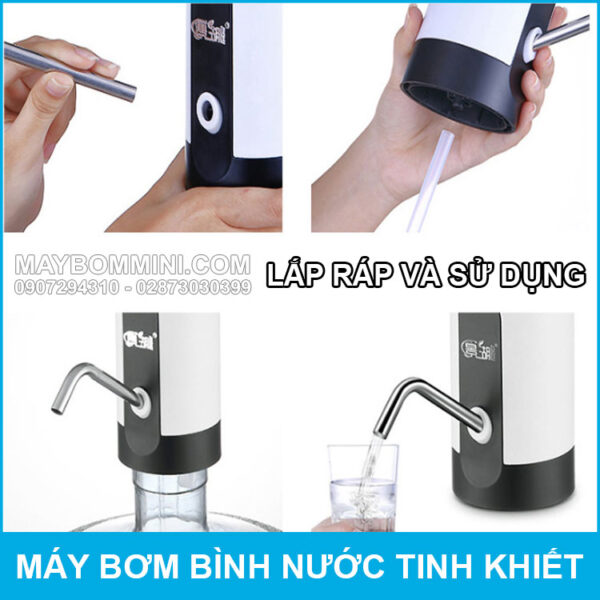 Su sung may bom nuoc binh dong chai