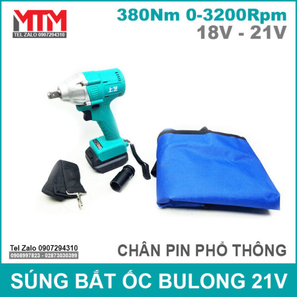 Sung ban bulong 380Nm 21V chan pin pho thong