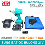 Sung ban bulong 380Nm 21V pin 4ah va sac