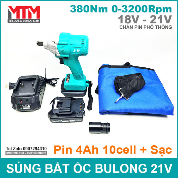 Sung ban bulong 380Nm 21V pin 4ah va sac