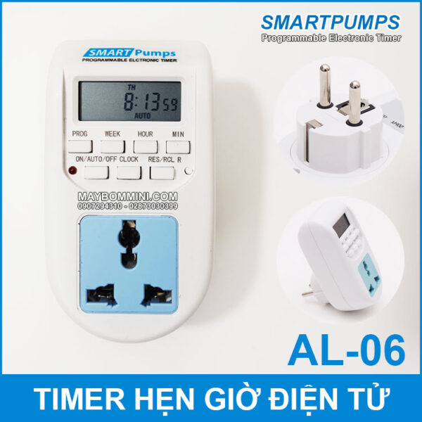 Timer hen gio tat mo thiet bi dien tu Smartpumps AL 06