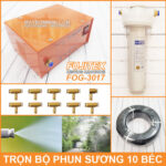 Tron bo phun suong lam mat tuoi lan 10 bec Fujitex Fog 3017