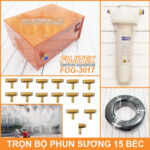 Tron bo phun suong lam mat tuoi lan 15 bec Fujitex Fog 3017