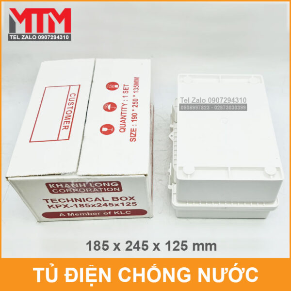 Tu dien hop ky thuat chong nuoc 185 145 125 mm mat duoi